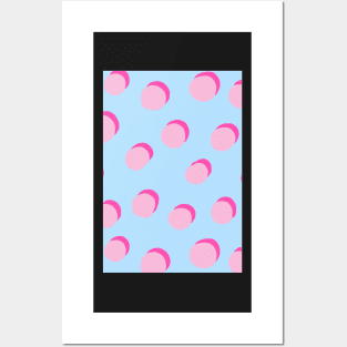 Blue Spotty Print Posters and Art